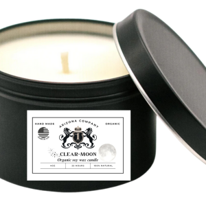 Organic Clear moon Candle 4 oz